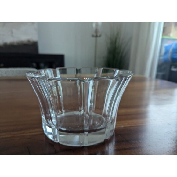 VTG Orrefors Stenhammar Clear Crystal Centerpiece Bowl Sweden 7" - Picture 8 of 9